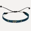 Outlet Les Soeurs Armband Frey Beads Navy/Green Stripe