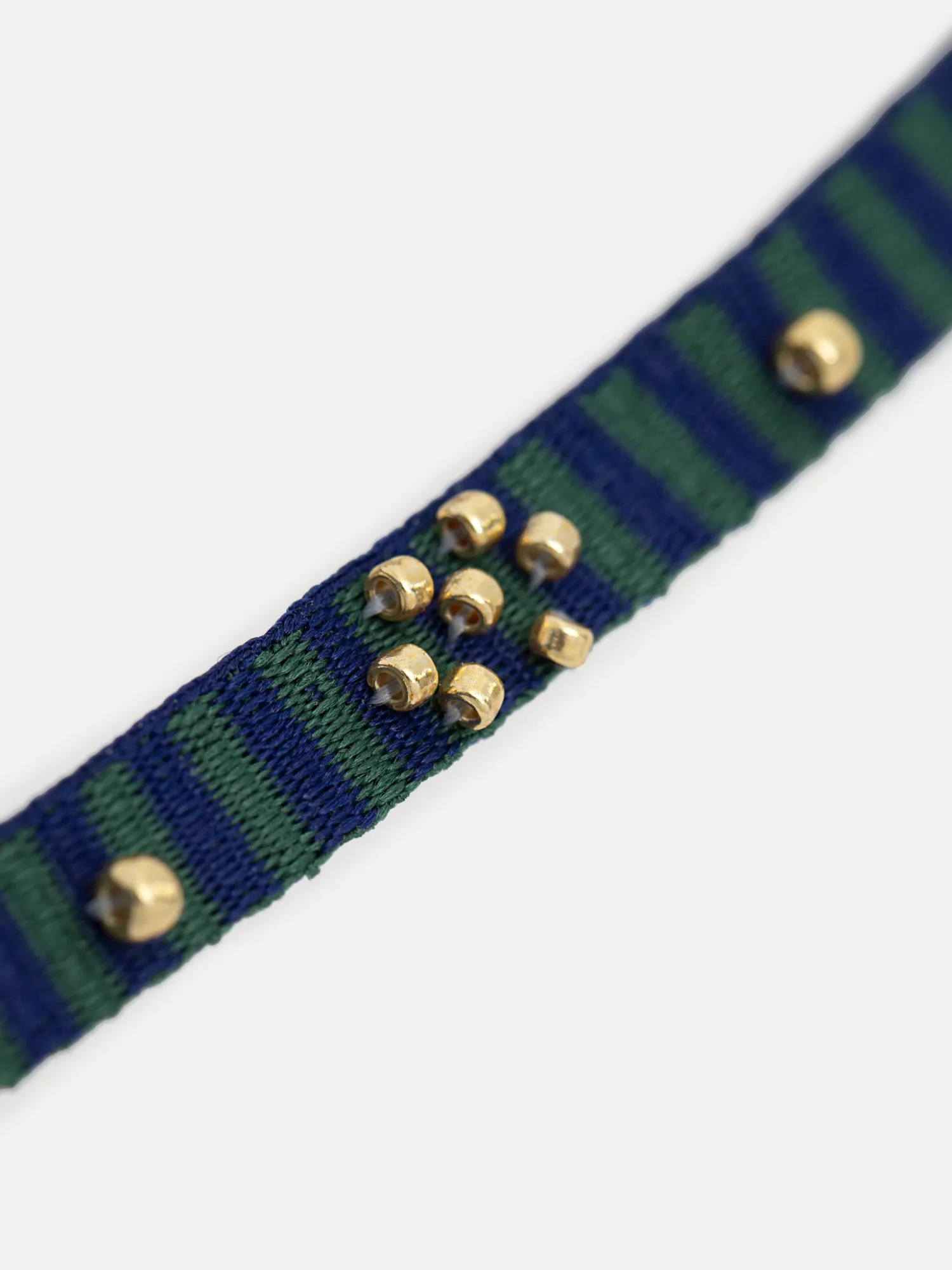Outlet Les Soeurs Armband Frey Beads Navy/Green Stripe