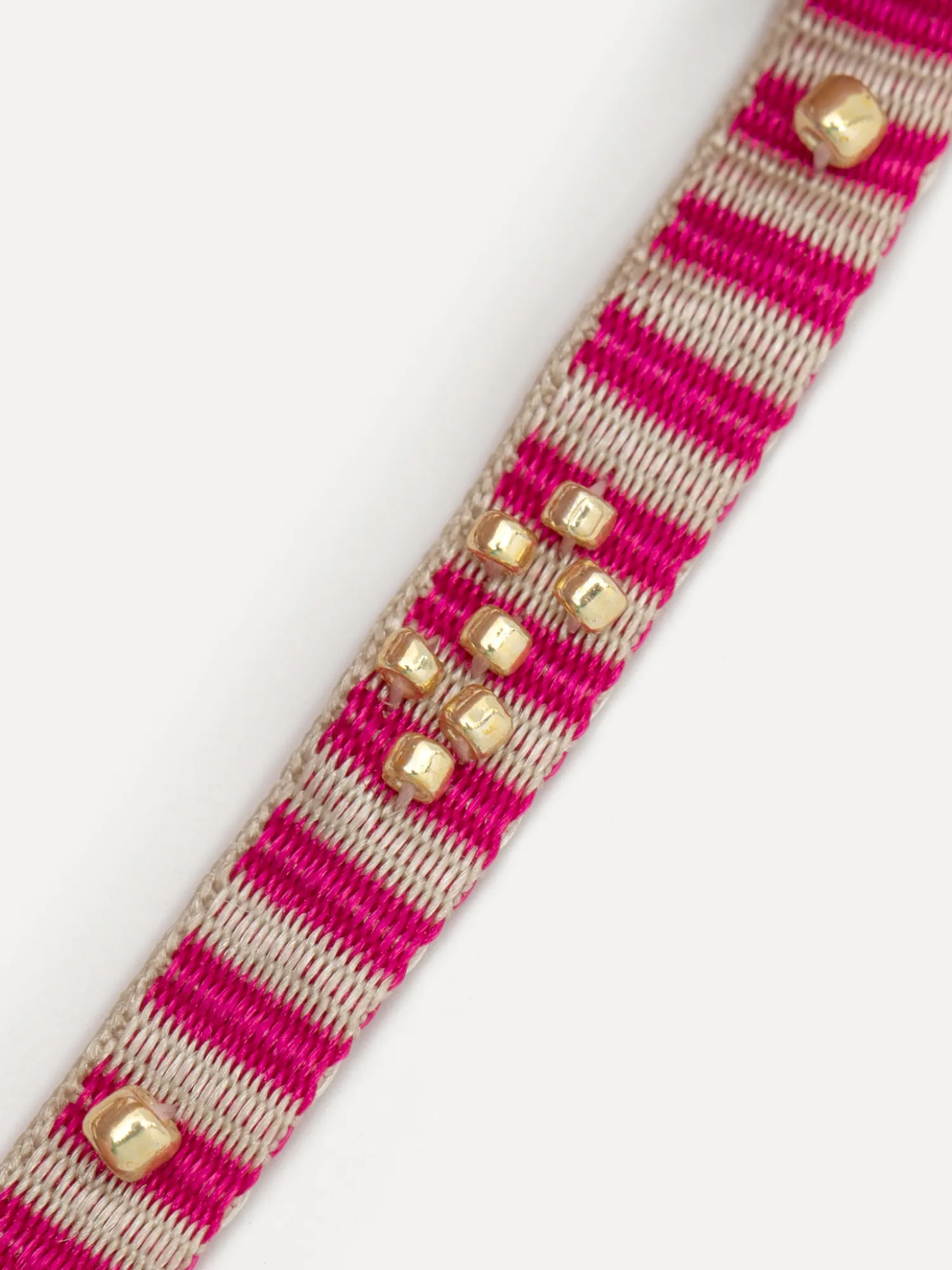 Shop Les Soeurs Armband Frey Beads Pink/Beige Stripe