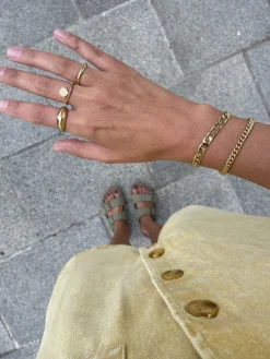 Clearance Les Soeurs Armband Mara Flat Curb Chain Gold