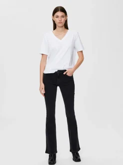 Best Sale Selected Basic T-Shirt Met V-Hals Standard Bright White