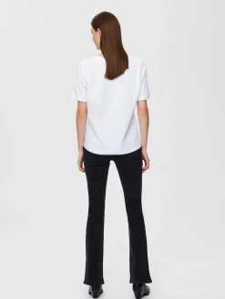 Best Sale Selected Basic T-Shirt Met V-Hals Standard Bright White