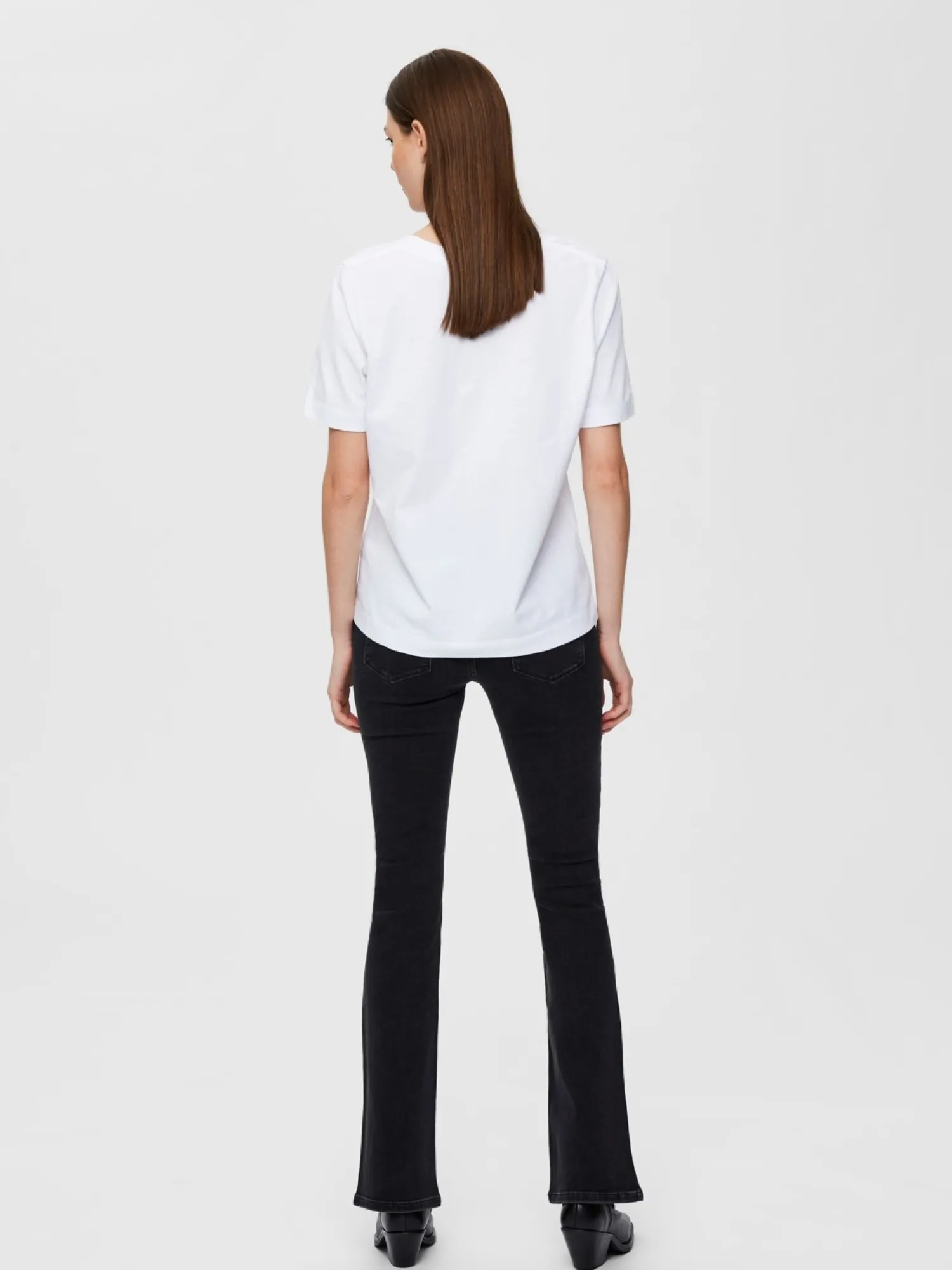 Best Sale Selected Basic T-Shirt Met V-Hals Standard Bright White