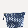 Shop Madam Stoltz Bedrukte Toilettas Blue/White
