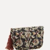 Fashion Madam Stoltz Bedrukte Toilettas Met Kwastje Black/Off White/Red/Mustard