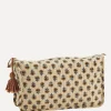 Cheap Madam Stoltz Bedrukte Toilettas Met Kwastje Nude/Peach/Grey/Burnt Orange