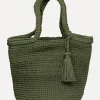 Cheap Les Soeurs Crochet Shopper Elvera Khaki