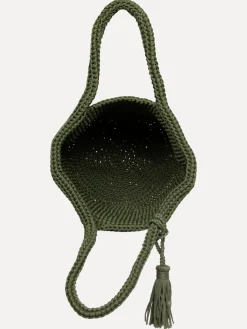 Cheap Les Soeurs Crochet Shopper Elvera Khaki