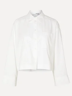 Outlet Selected Cropped Hemd Astha Bright White
