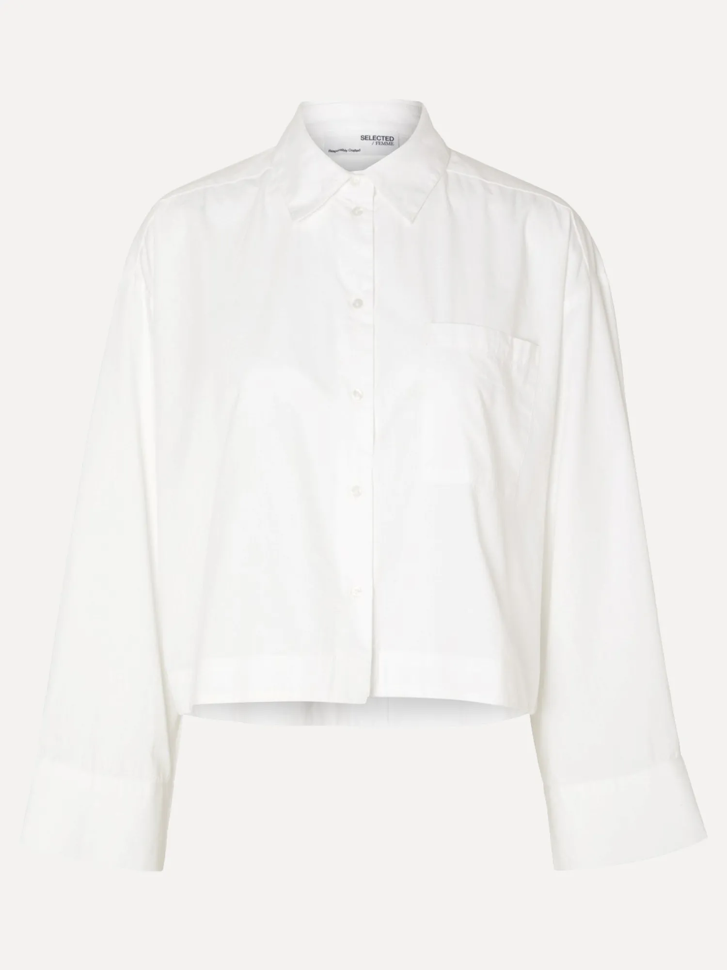Outlet Selected Cropped Hemd Astha Bright White