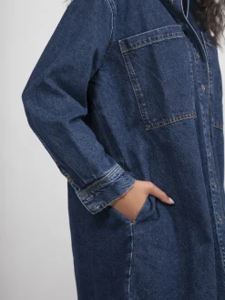 Flash Sale Les Soeurs Denim Jurk Abby Dark Blue Denim