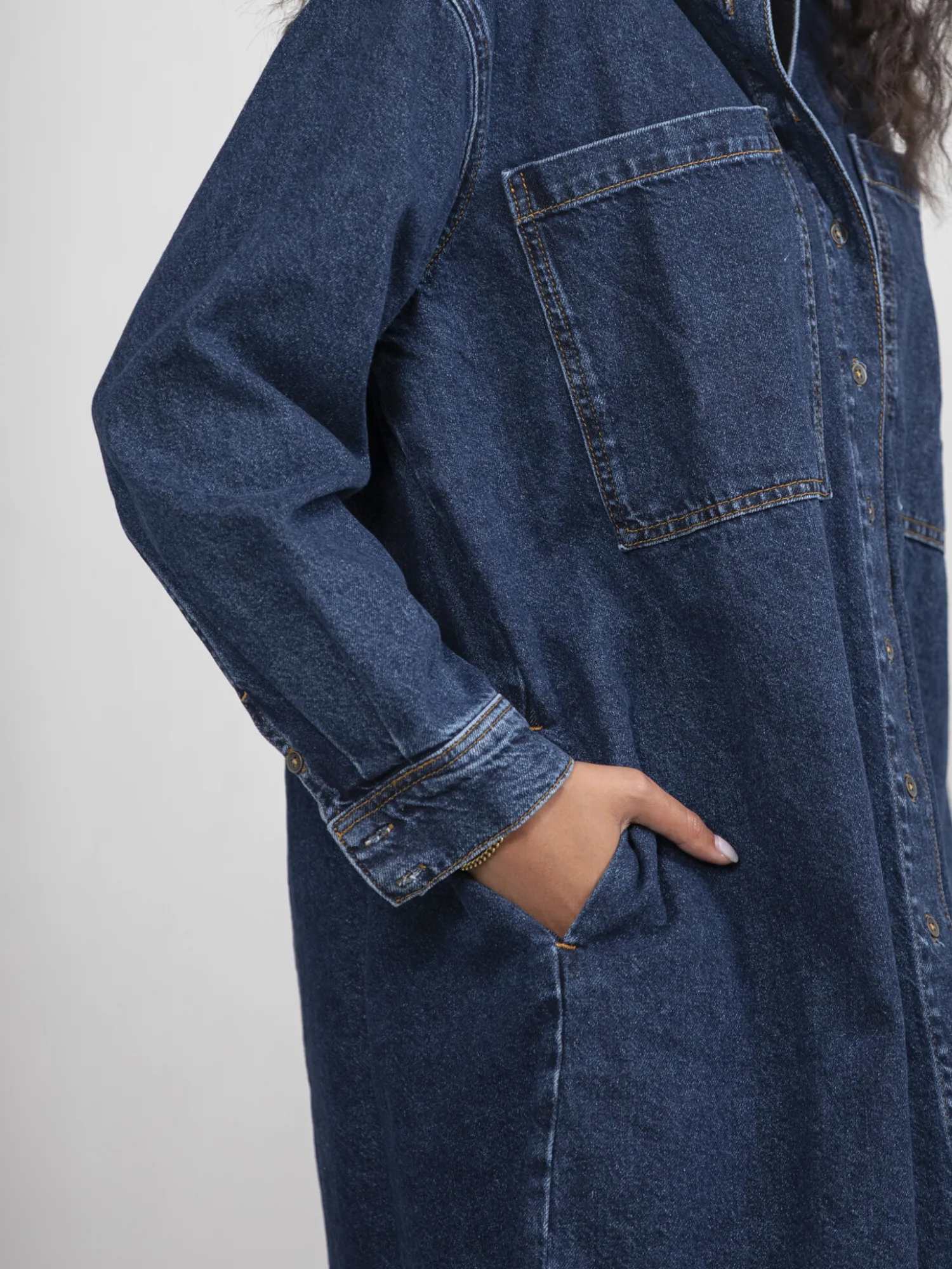 Flash Sale Les Soeurs Denim Jurk Abby Dark Blue Denim