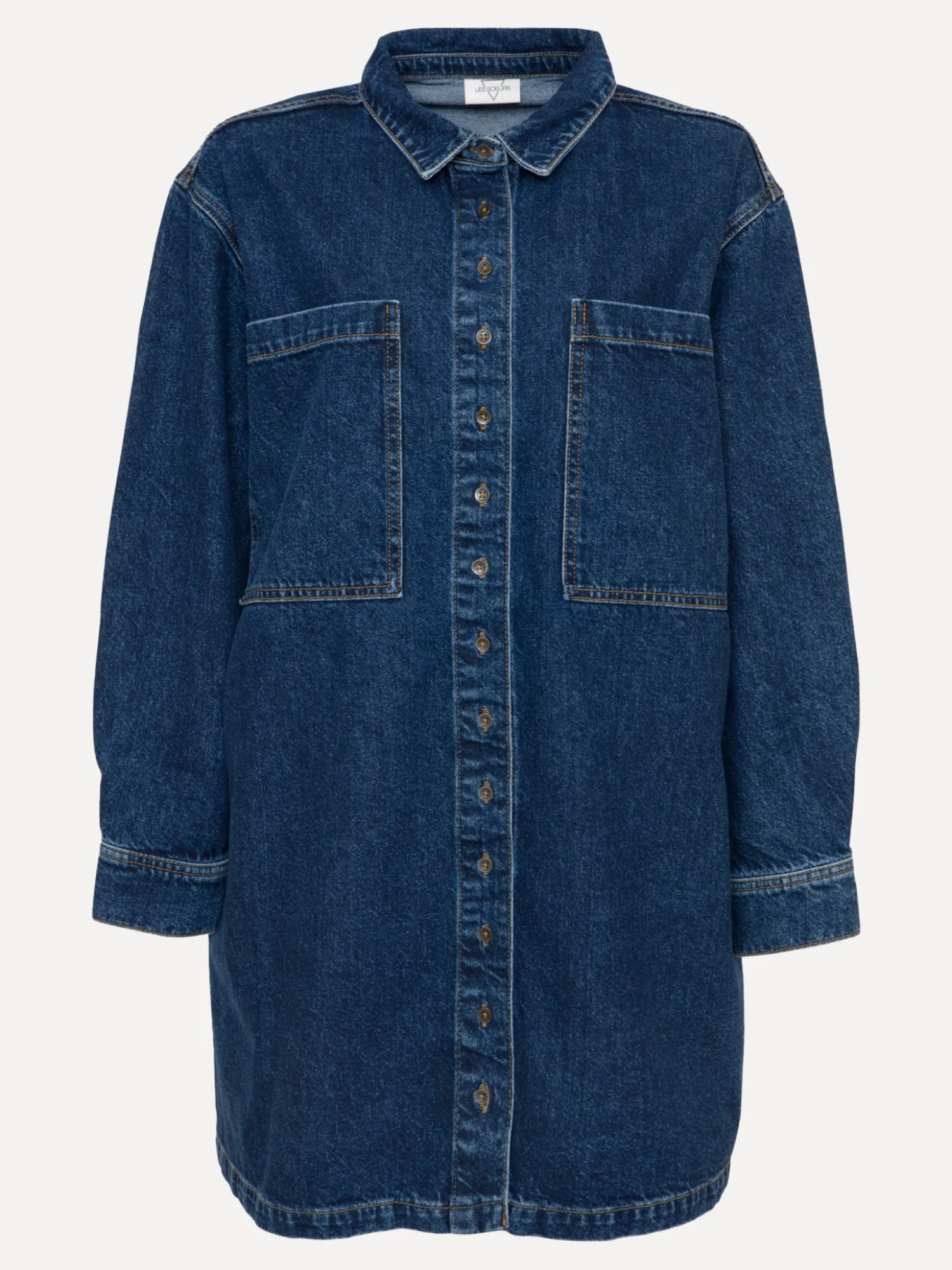 Flash Sale Les Soeurs Denim Jurk Abby Dark Blue Denim