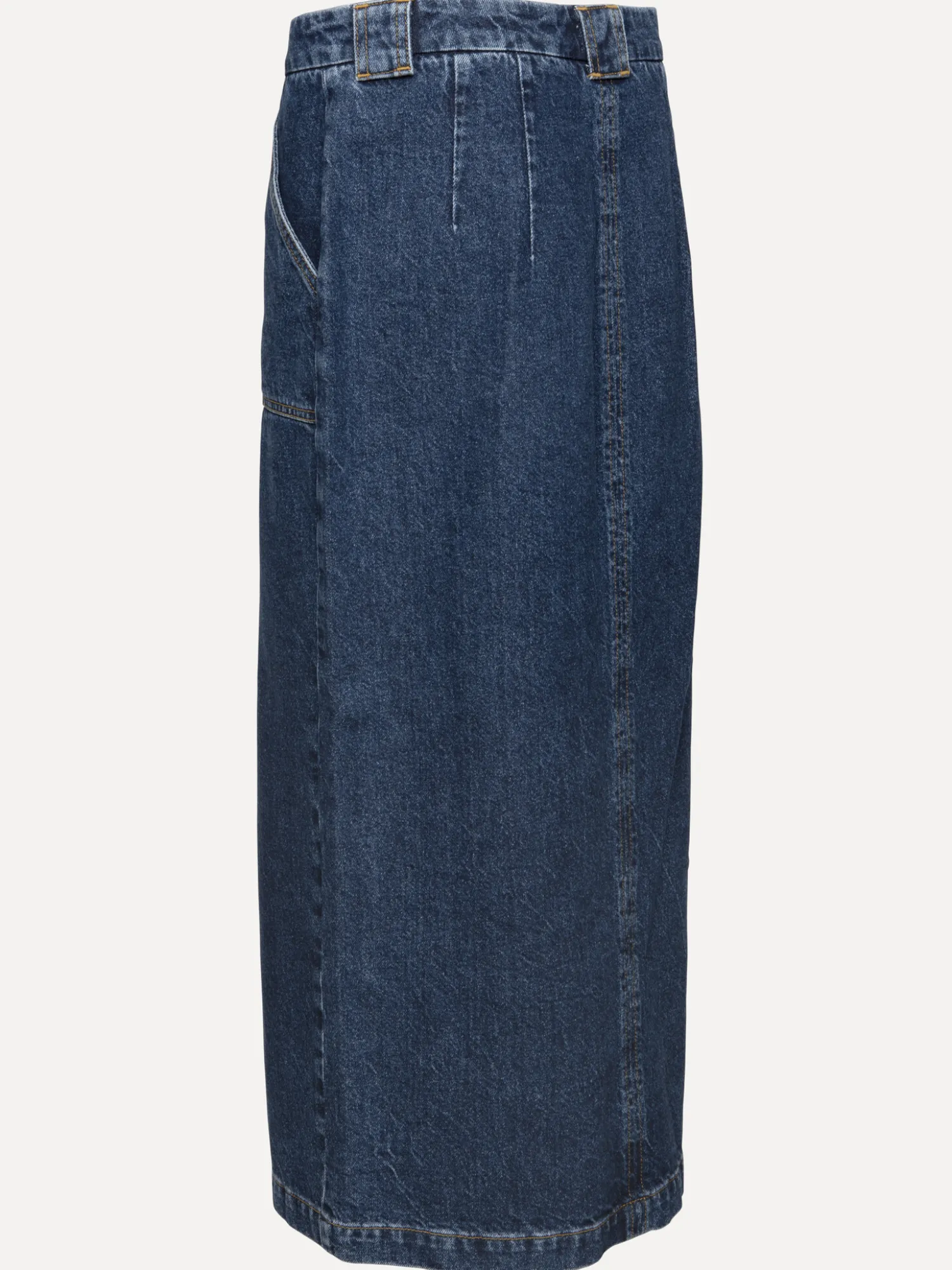 Hot Les Soeurs Denim Midi Rok Amelie Dark Blue Denim