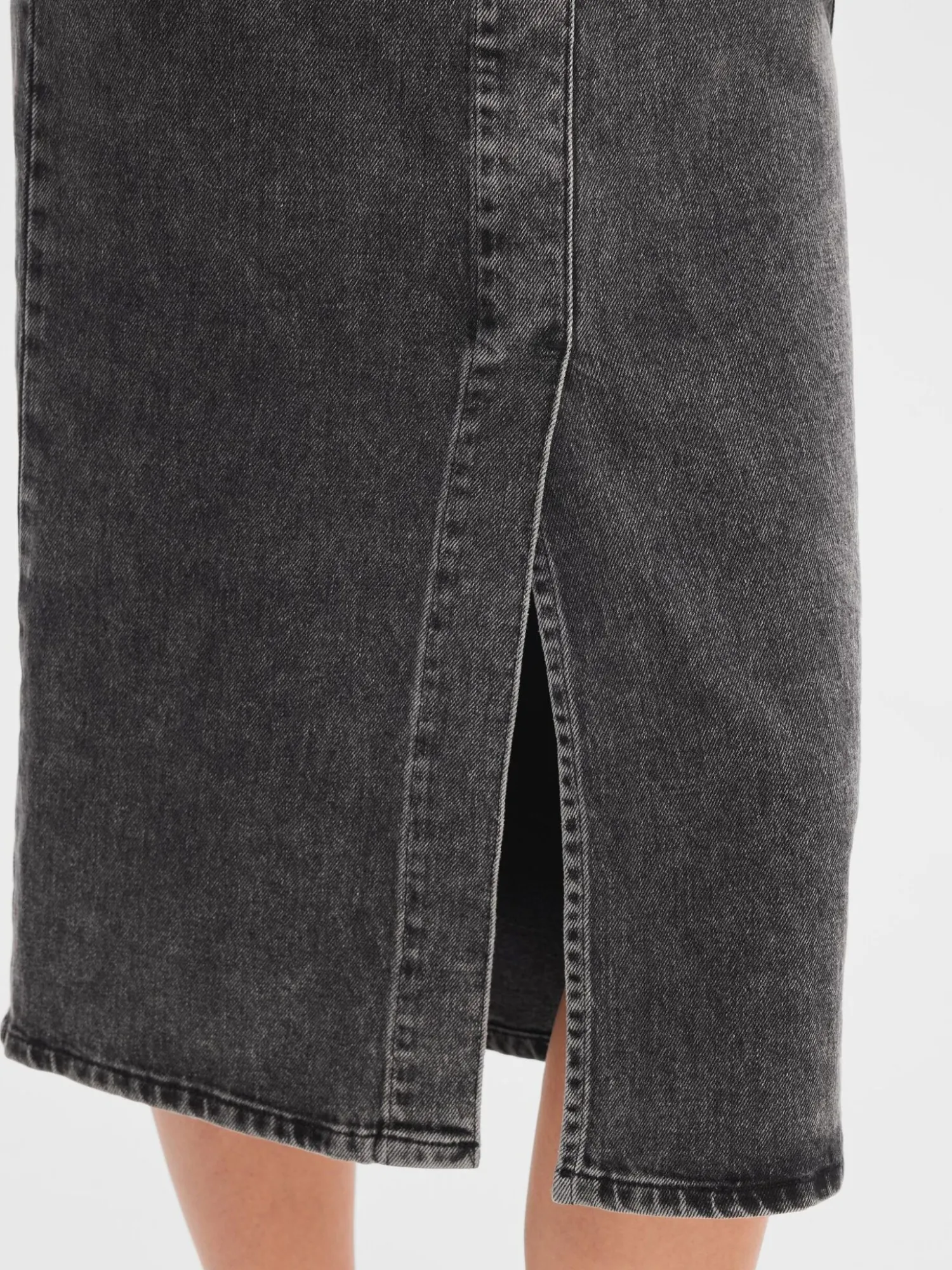 Best Sale Selected Denim Midi Rok Cali Dark Grey Denim