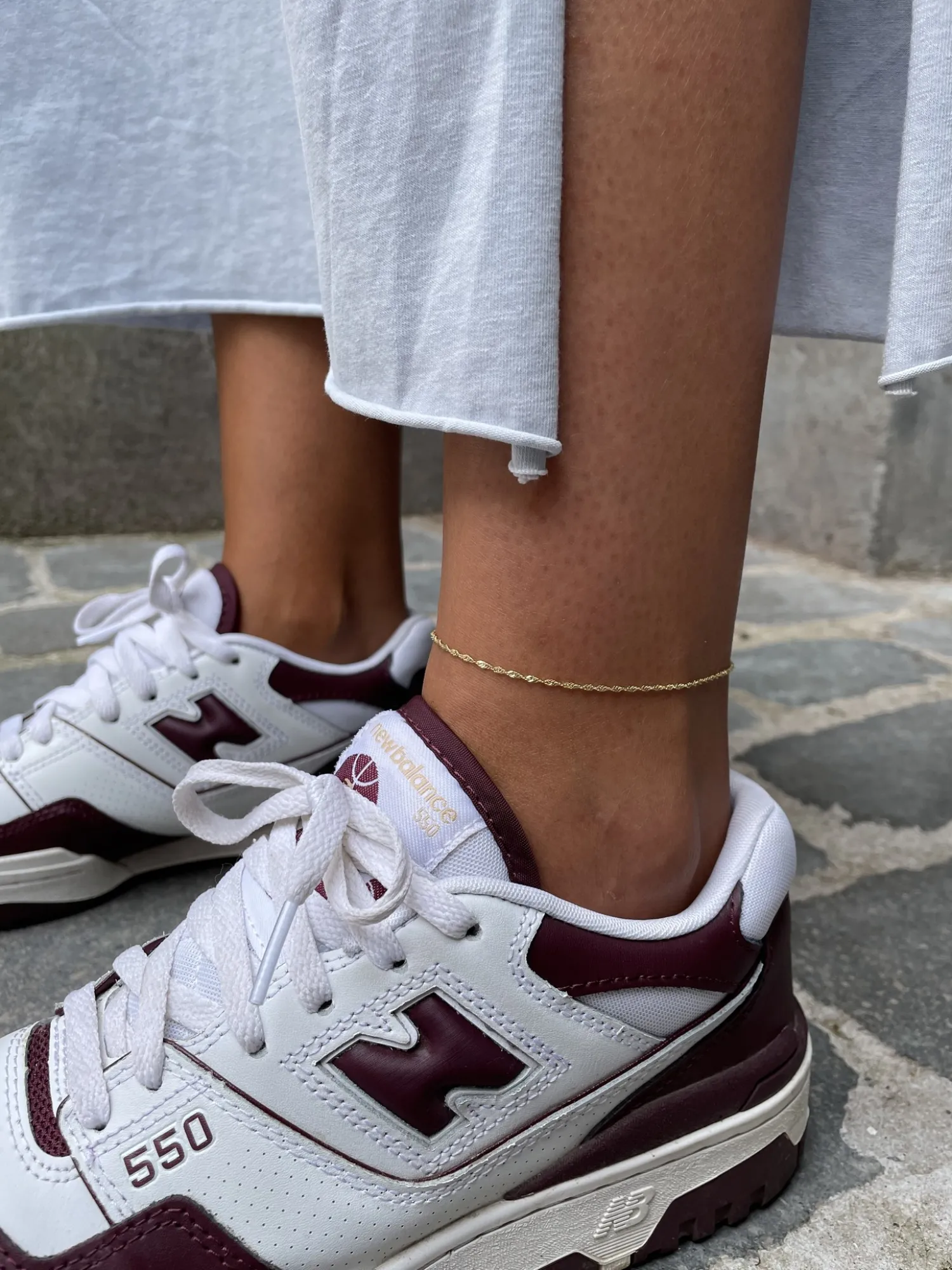 Best Les Soeurs Enkelbandje Helle Twisted Gold