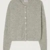 Best Sale American Vintage Gebreide Cardigan Vitow Gris Claire Chine