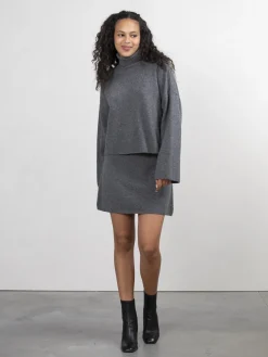 Best Les Soeurs Gebreide Coltrui Hera Dark Grey