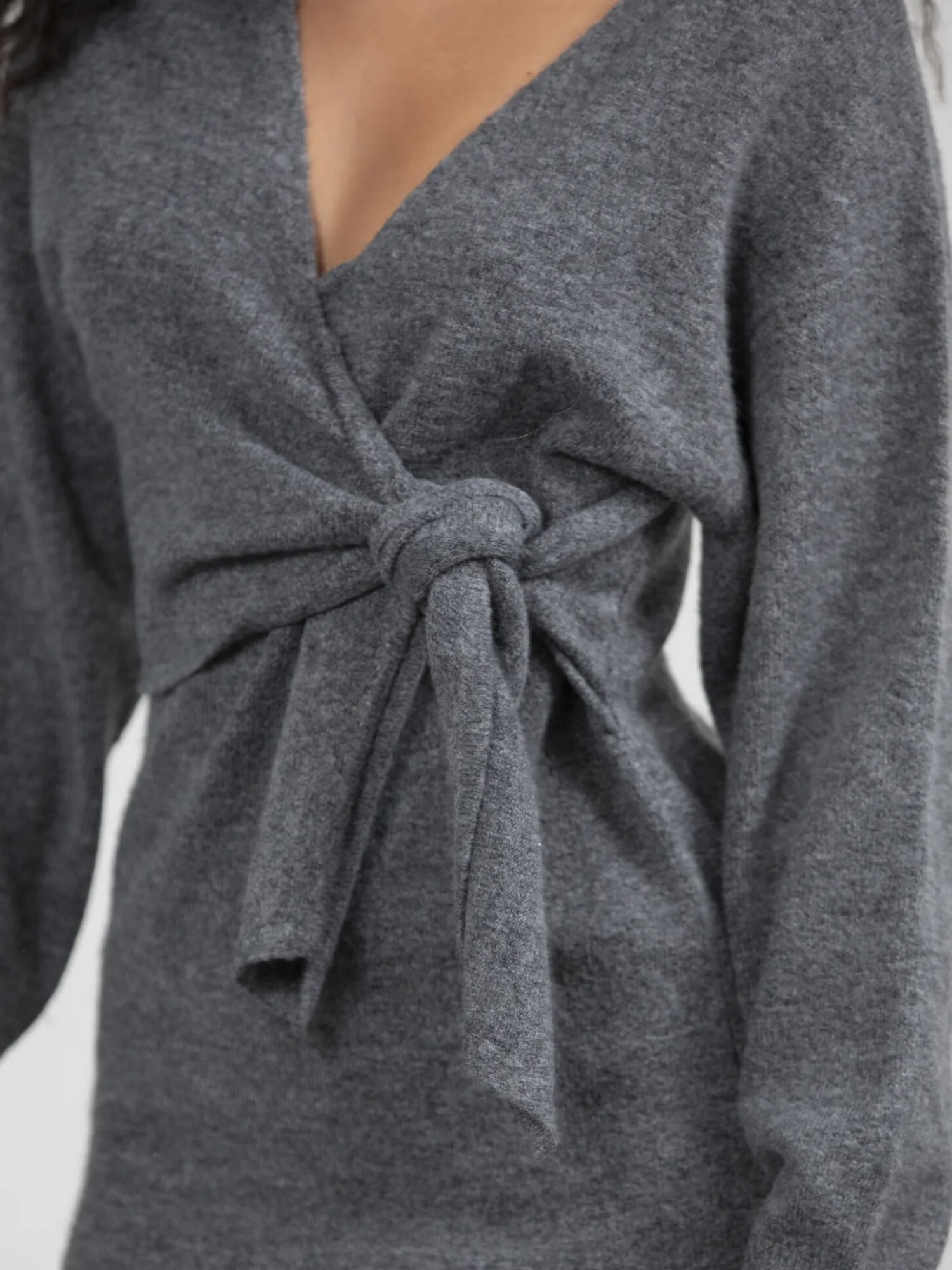 Discount Edited Gebreide Jurk Loran Grey Melange