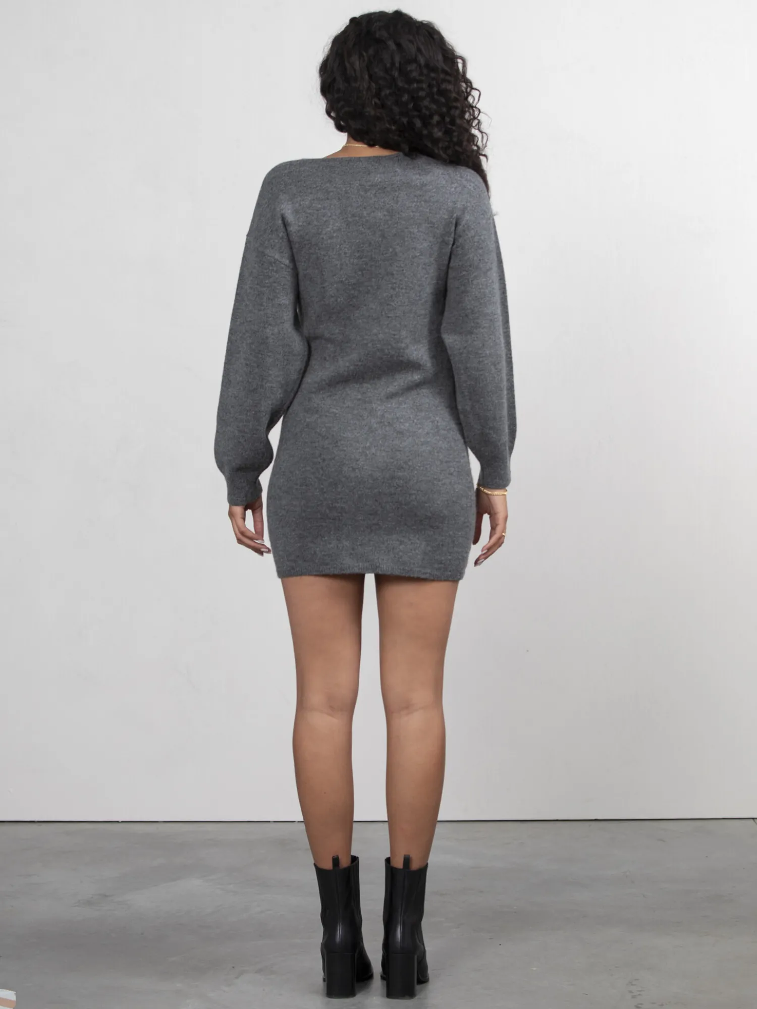 Discount Edited Gebreide Jurk Loran Grey Melange