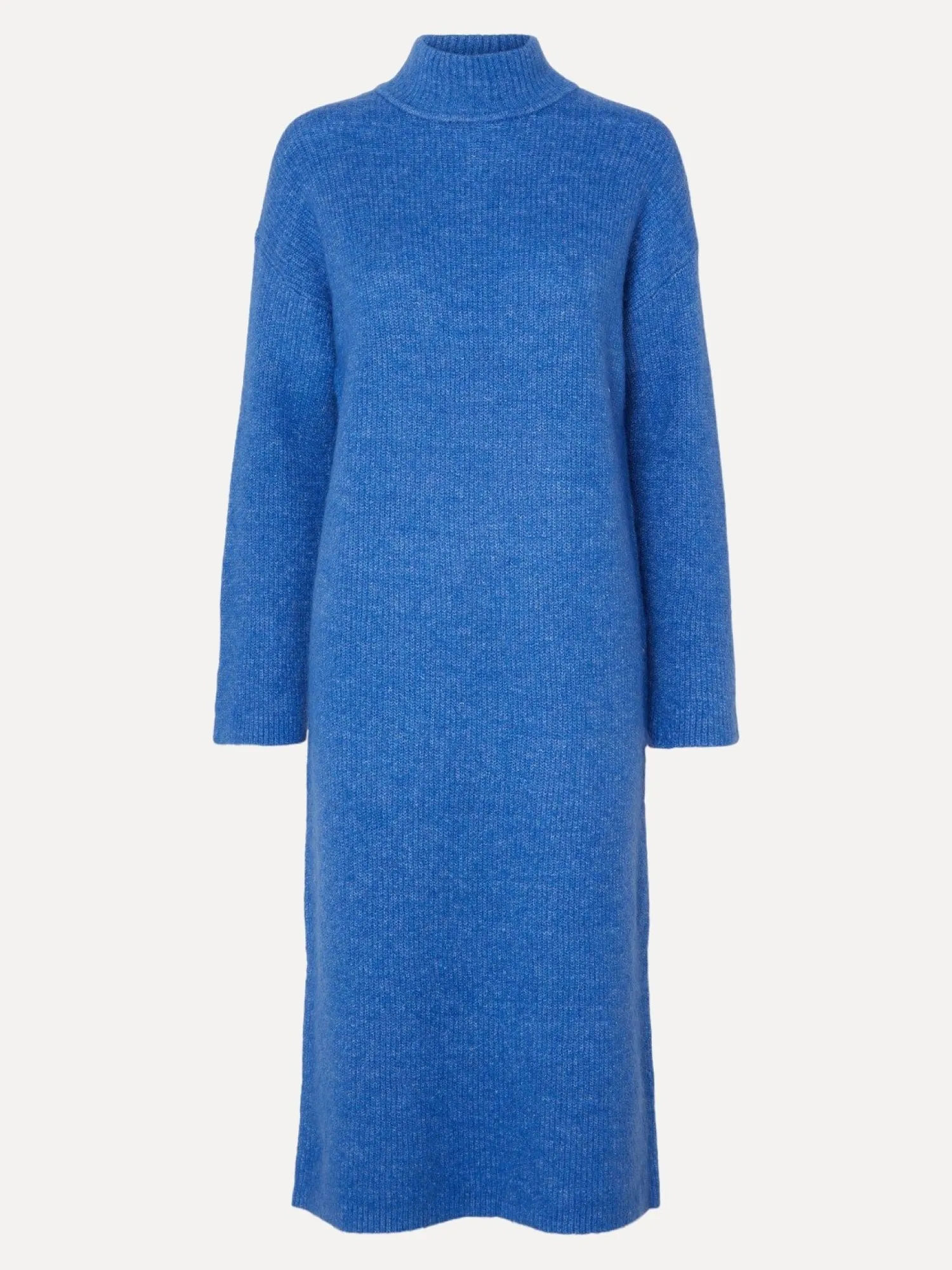 Clearance Selected Gebreide Midi Jurk Maline Nebulas Blue