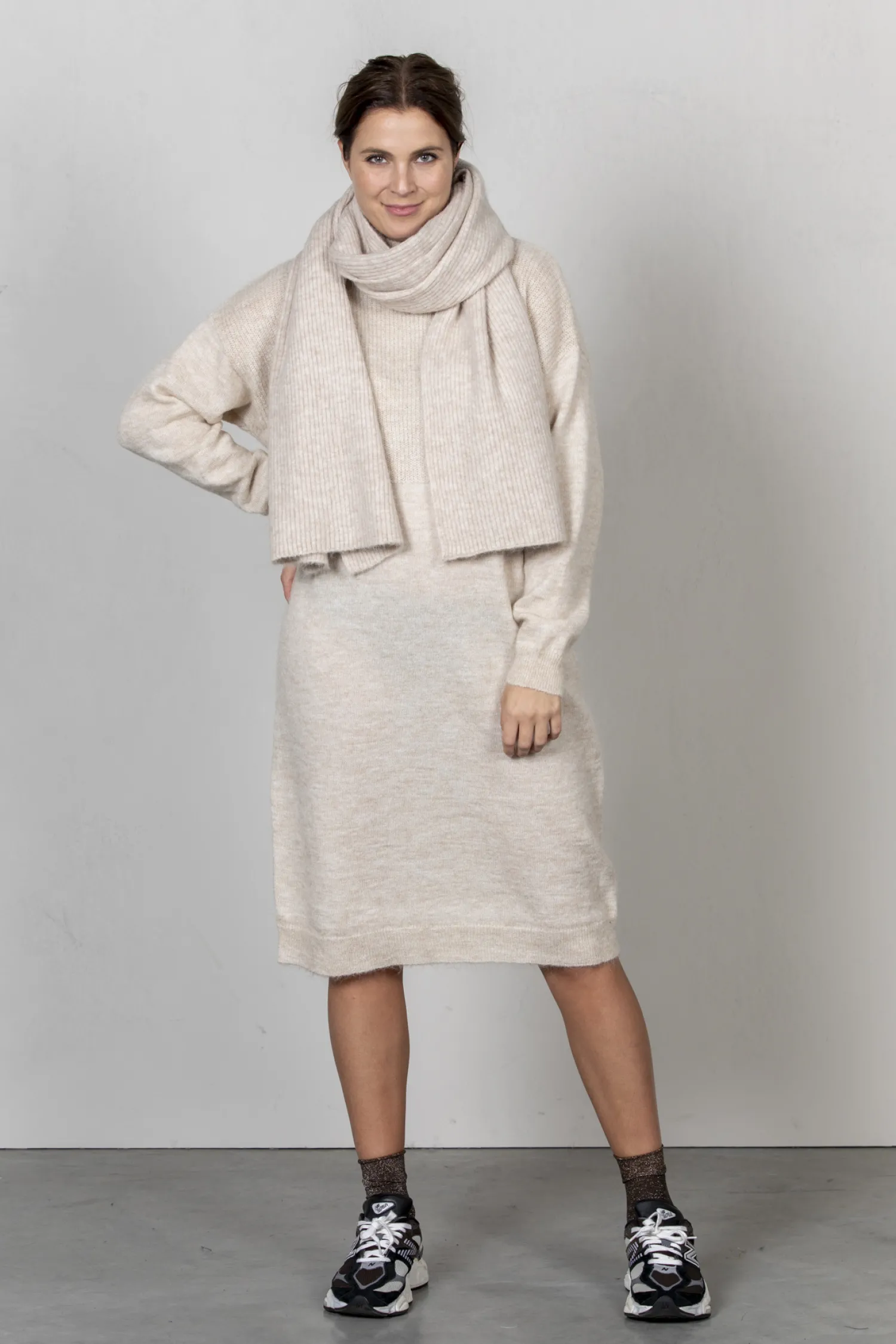 Fashion Selected Gebreide Sjaal Lulu Linna Birch