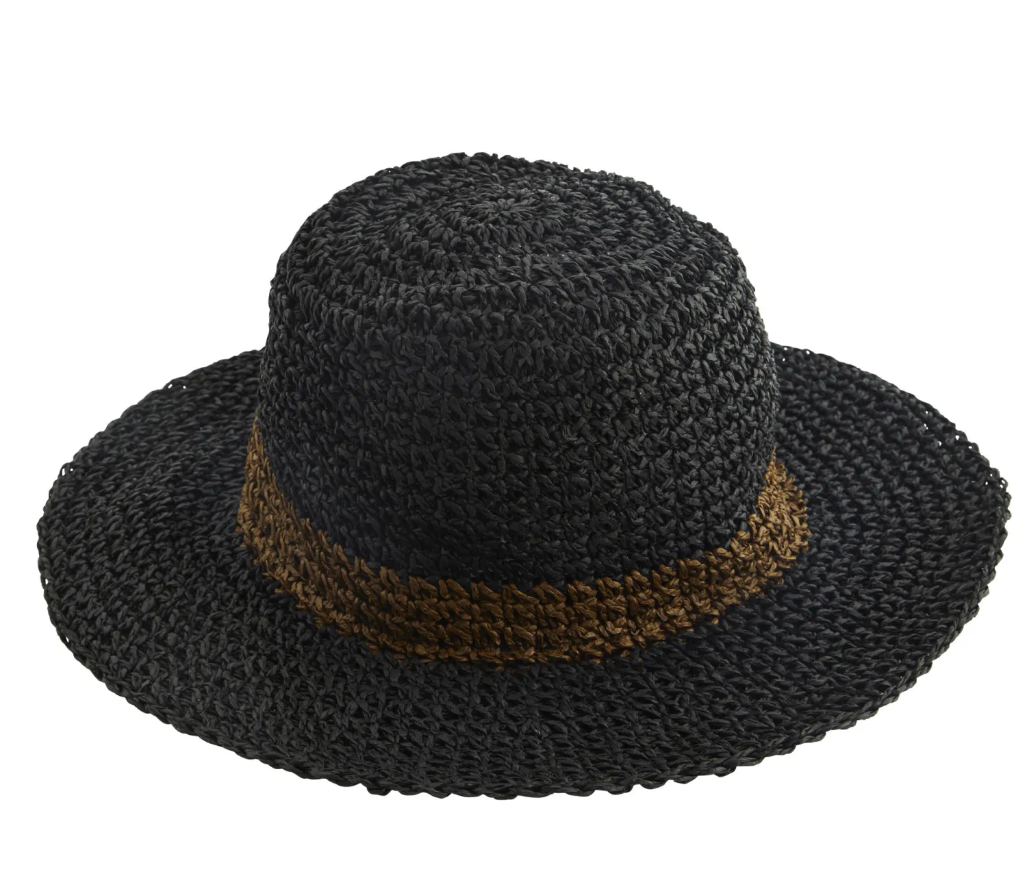 Best Madam Stoltz Gehaakte Hoed Black Brown