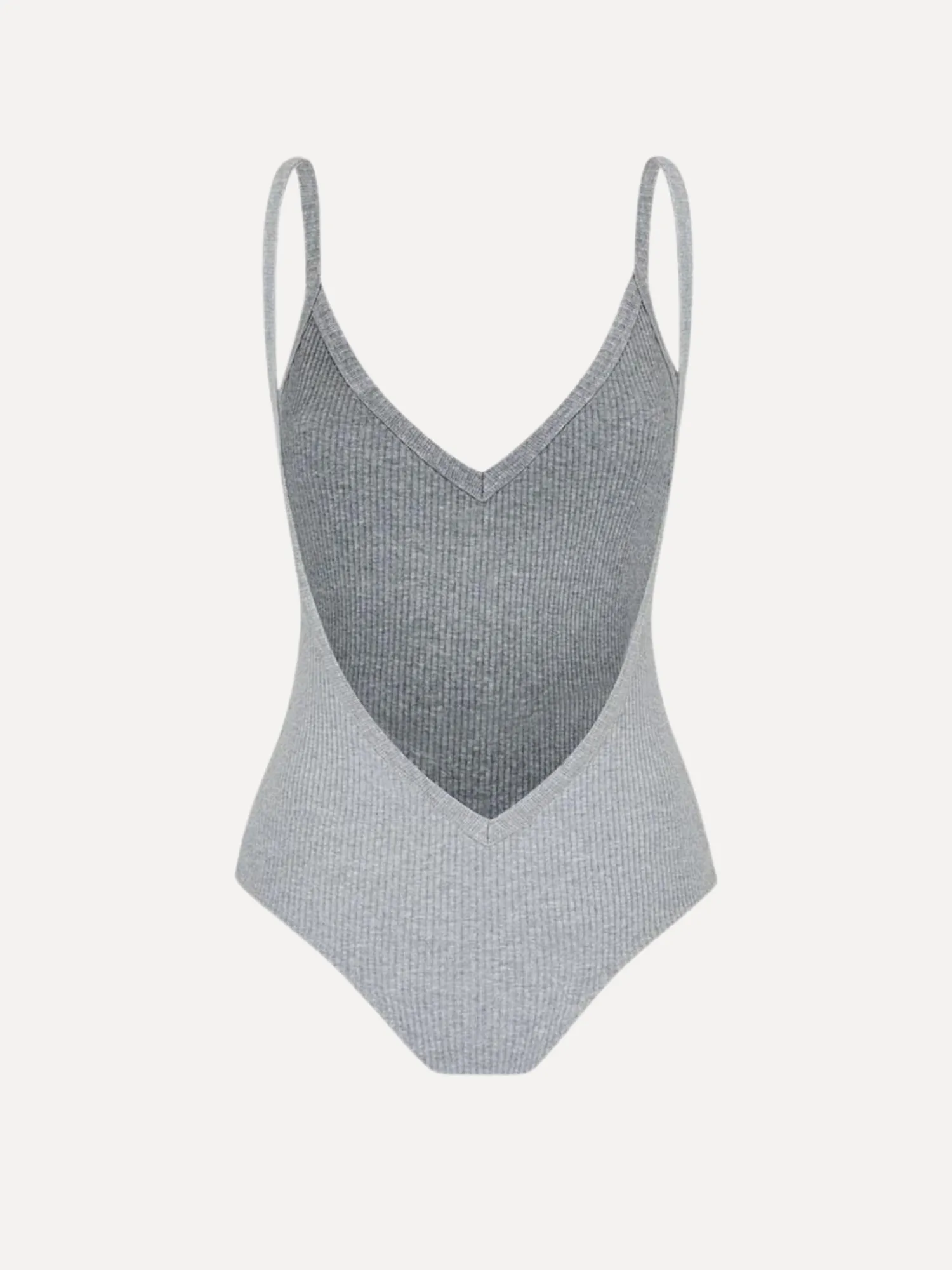 Online The Odder Side Geribbelde Body Emi Grey