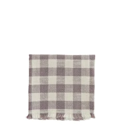 Shop Madam Stoltz Geruite Keukenhanddoek Lilac/Ecru