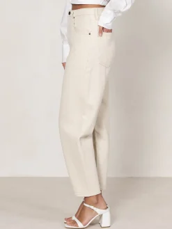 Fashion American Vintage Jeans Tineborow Ecru