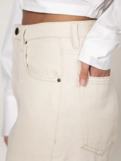 Fashion American Vintage Jeans Tineborow Ecru