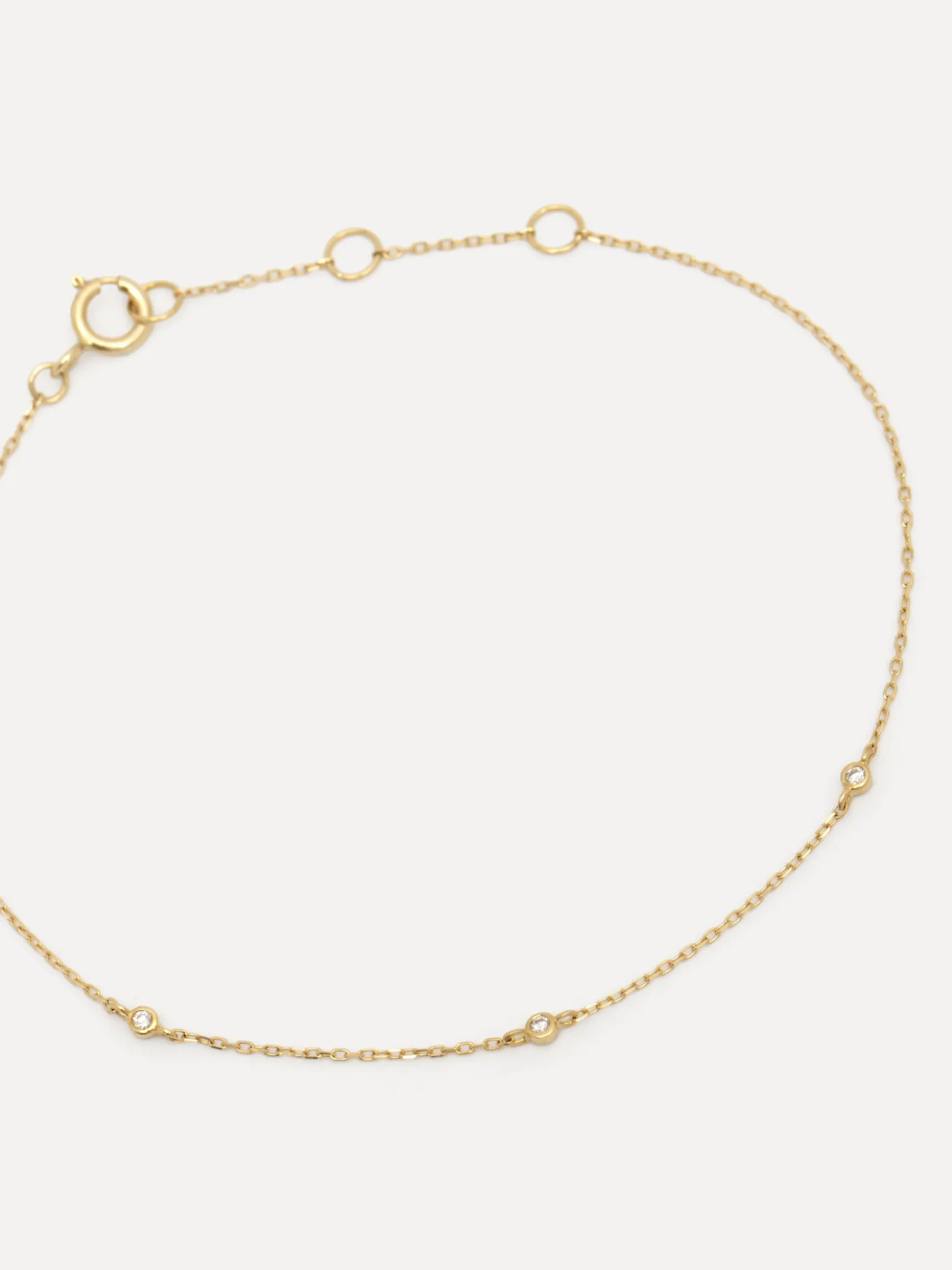 Outlet Les Soeurs 14K Armband Hess Triple Diamond Gold