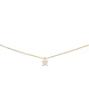 Online Les Soeurs 14K Ketting Rey Single Diamond Gold