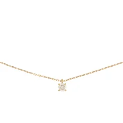 Online Les Soeurs 14K Ketting Rey Single Diamond Gold
