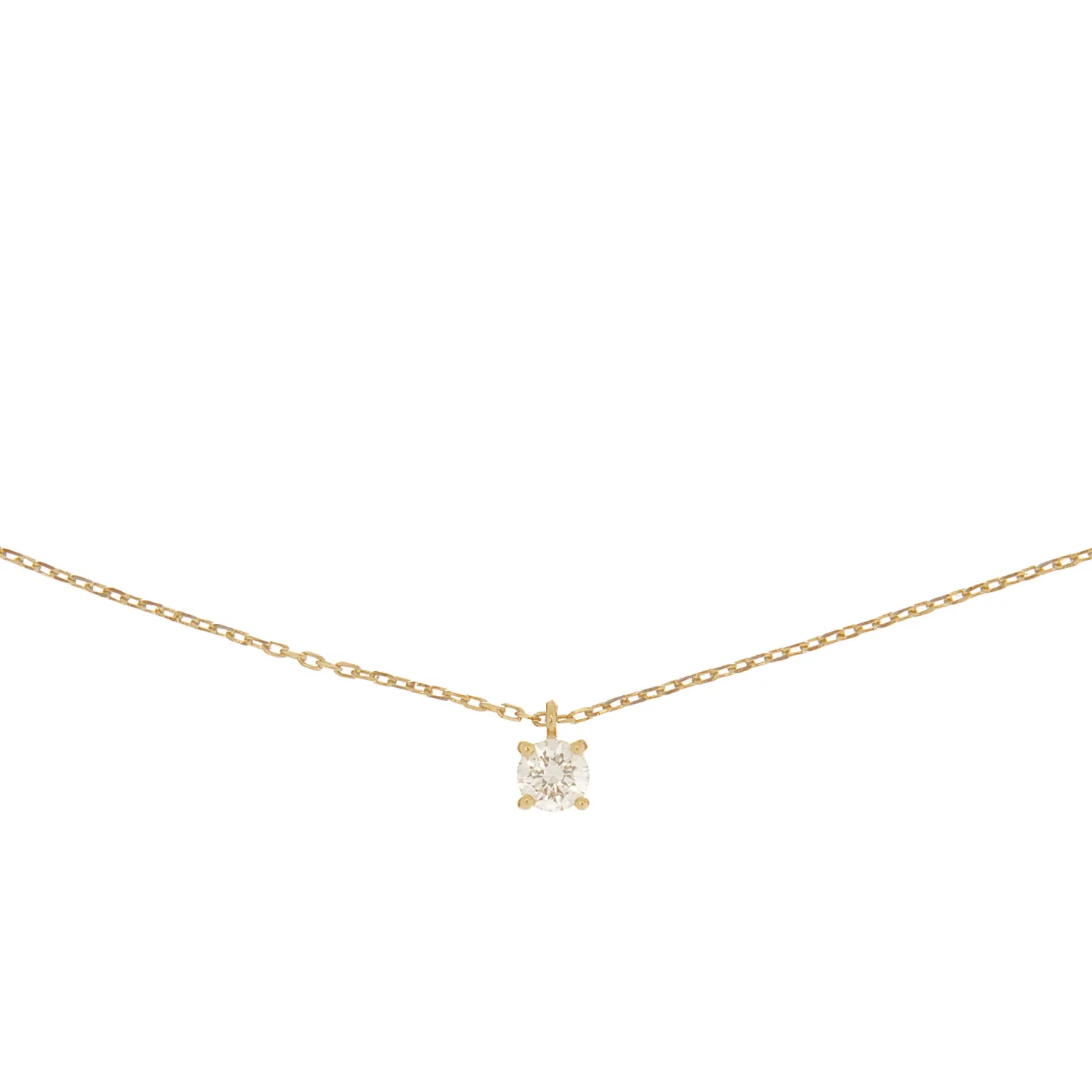 Online Les Soeurs 14K Ketting Rey Single Diamond Gold