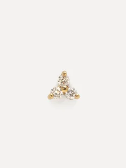 Store Les Soeurs 14K Oorbel Joe Triple Diamond Gold