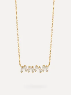 Fashion Les Soeurs Ketting Roma Baguette Clear Gold