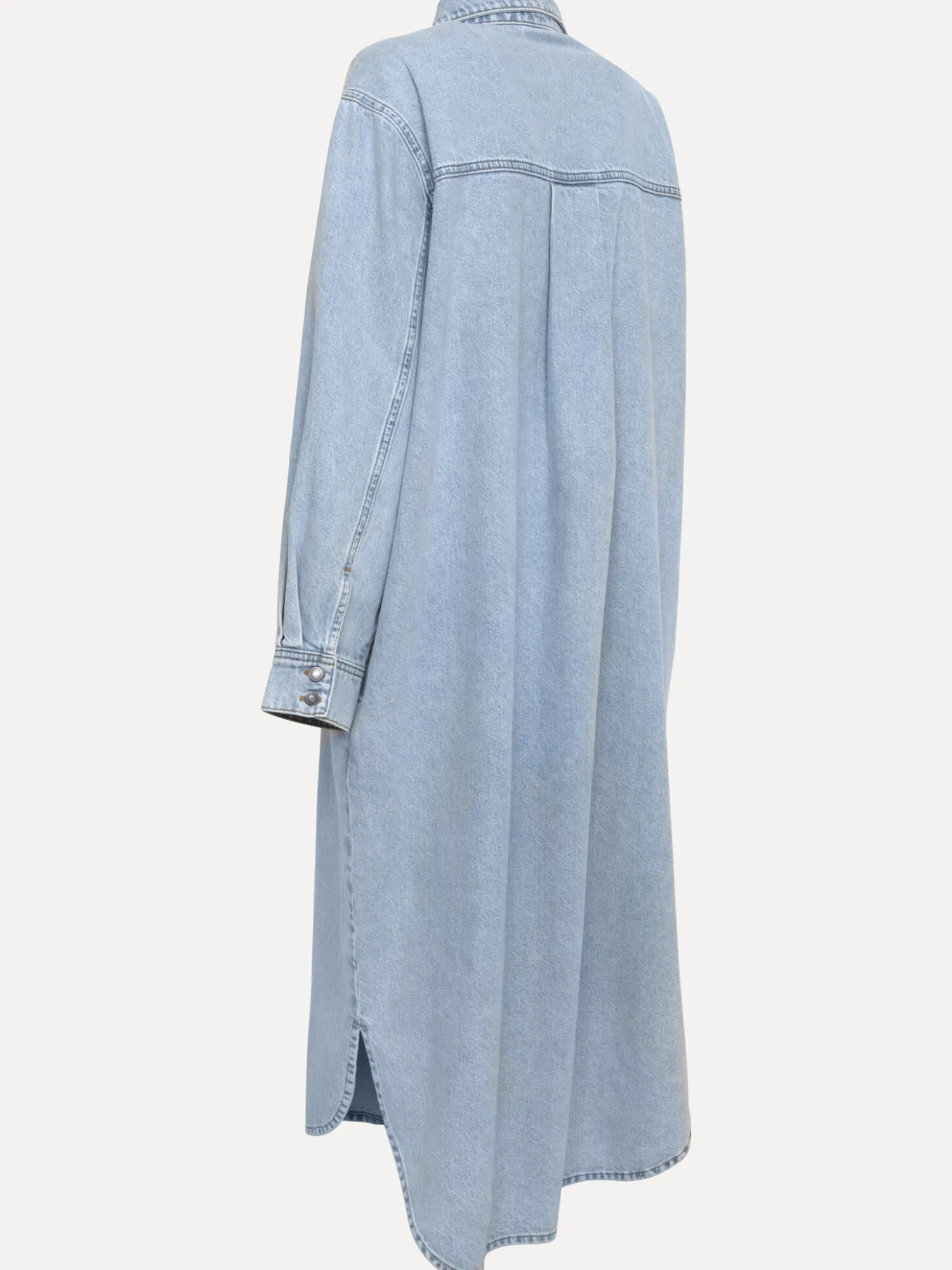 Outlet Les Soeurs Lange Denim Jurk Mel Light Blue Denim
