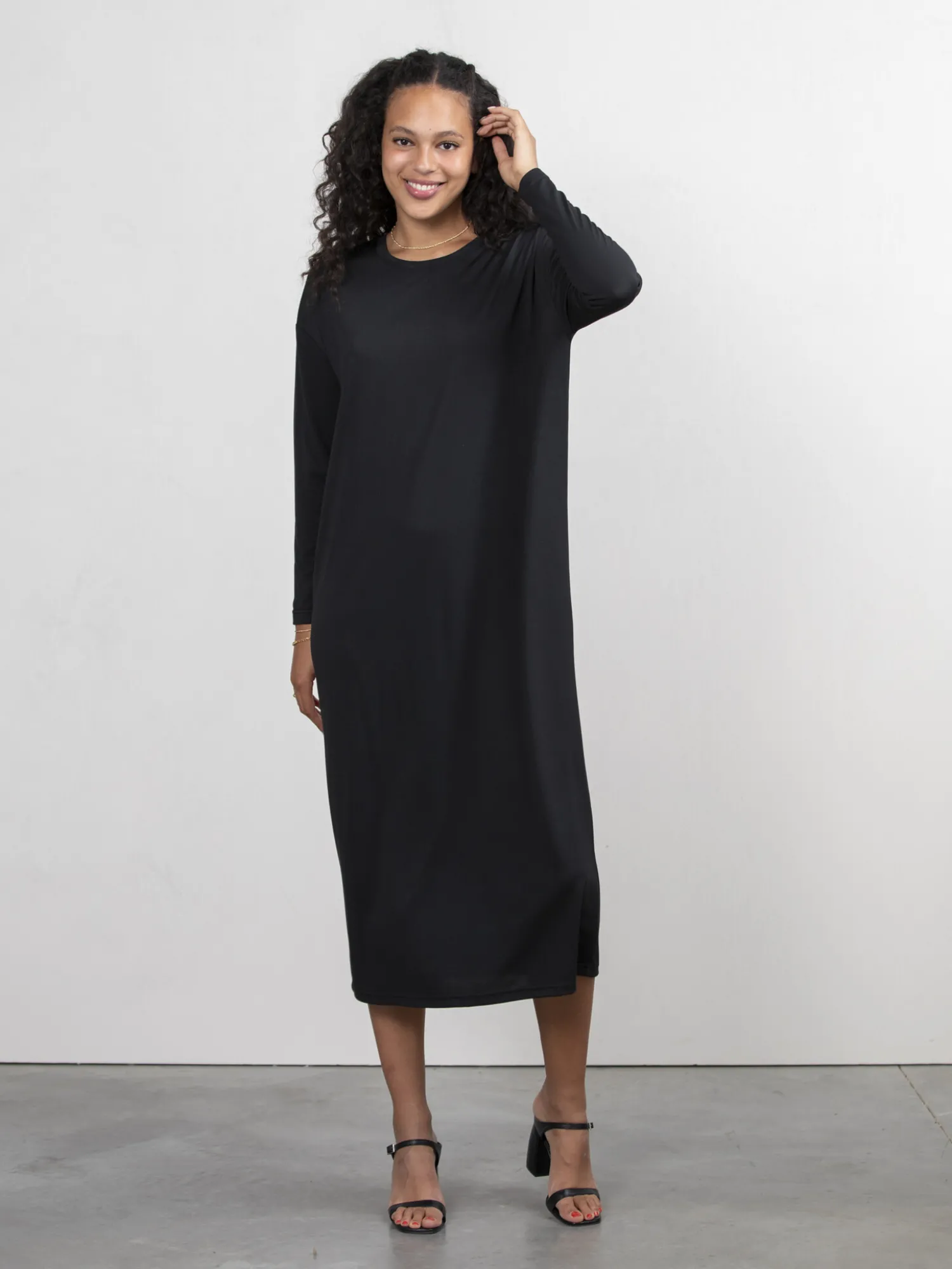 Hot Les Soeurs Lange Jersey Jurk Anne Black