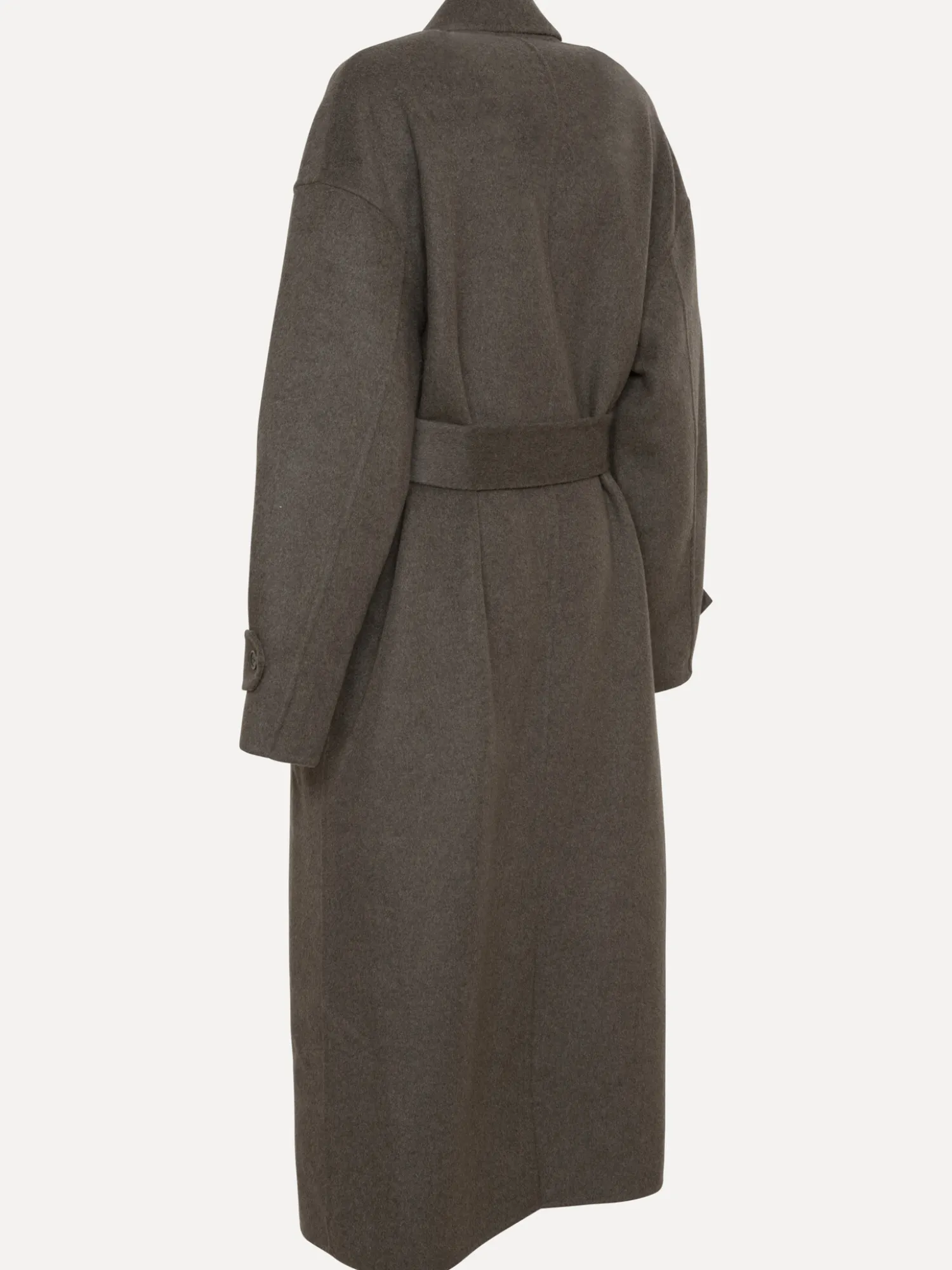 Store Les Soeurs Lange Wollen Jas Adan Brown