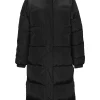 Store Les Soeurs Longline Gewatteerde Jas Colin Black