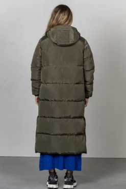 Store Les Soeurs Longline Gewatteerde Jas Colin Khaki