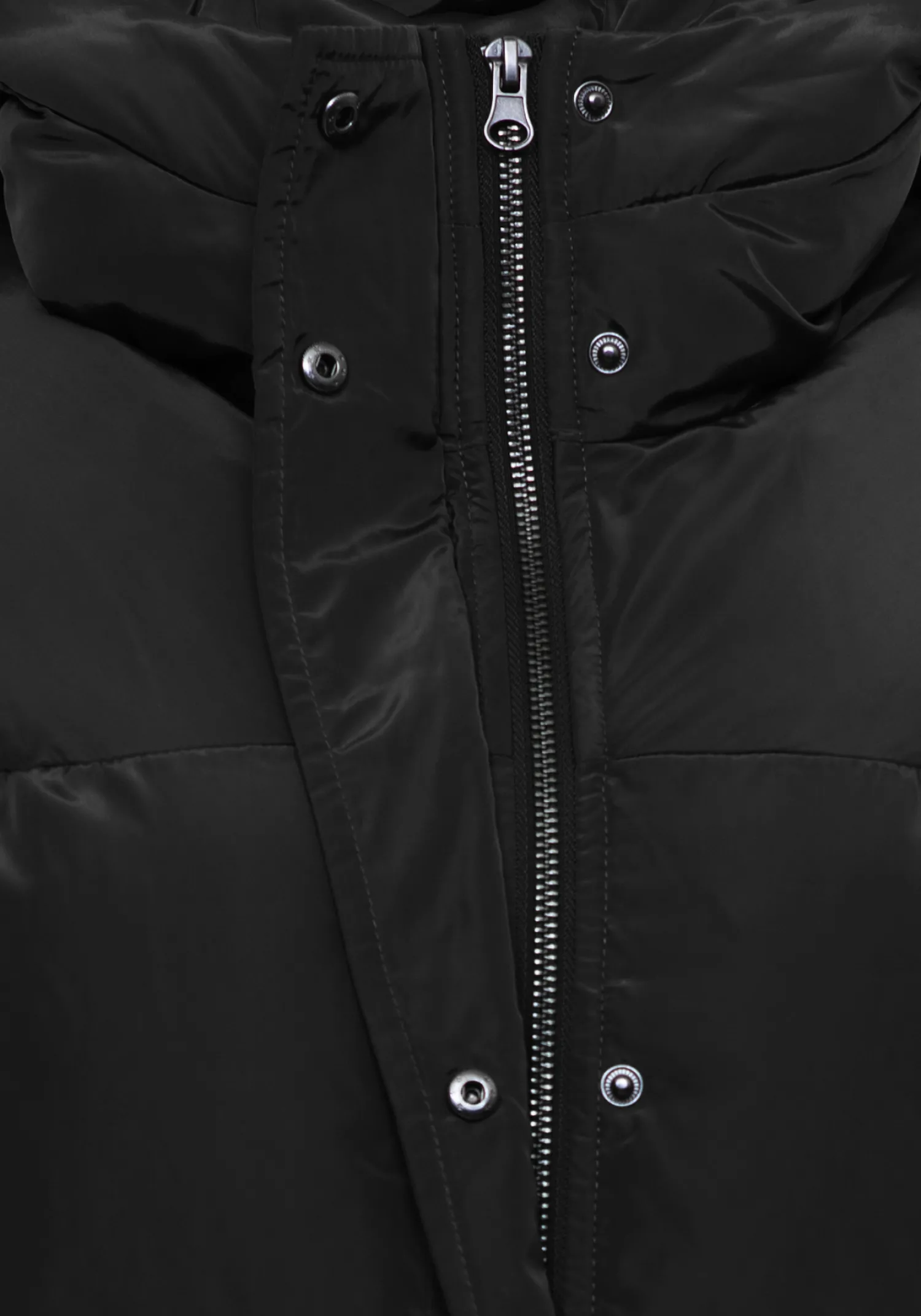 Store Les Soeurs Longline Gewatteerde Jas Colin Black