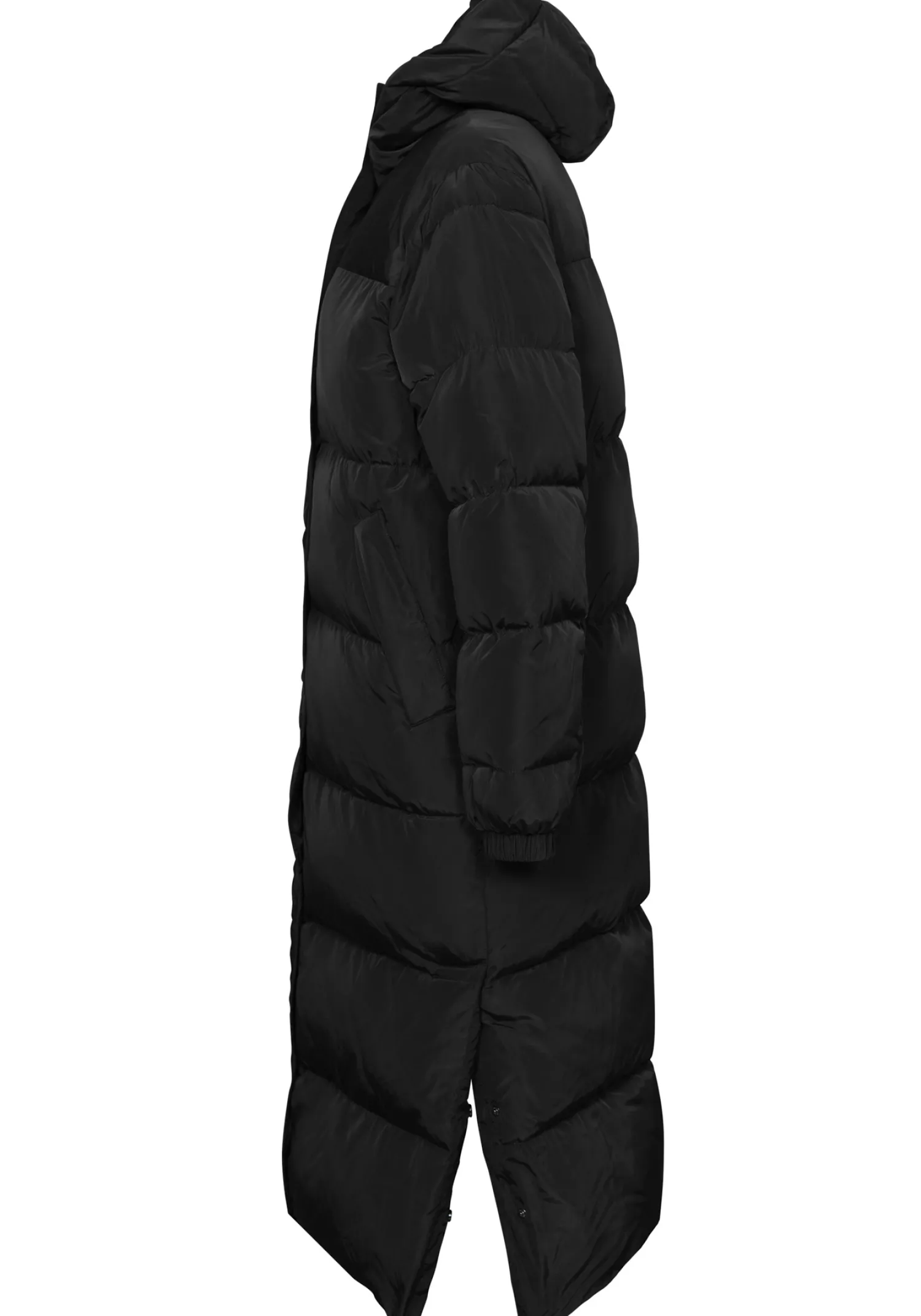 Store Les Soeurs Longline Gewatteerde Jas Colin Black