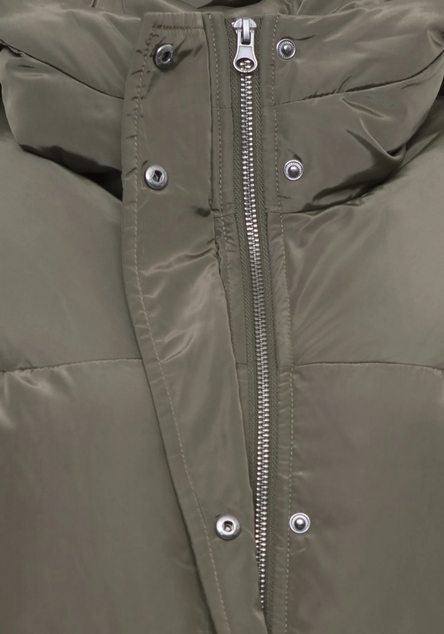 Store Les Soeurs Longline Gewatteerde Jas Colin Khaki