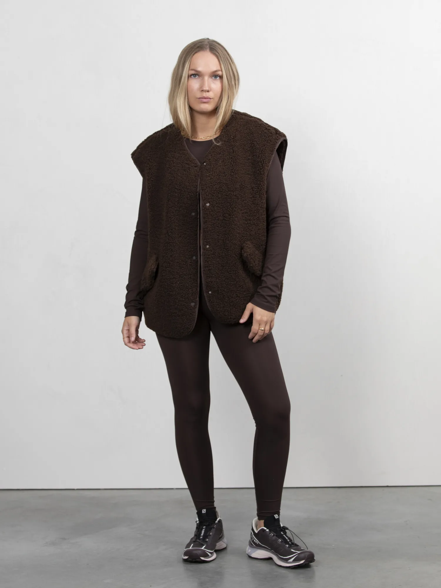 Hot Les Soeurs Mouwloos Teddy Vest Alexander Brown
