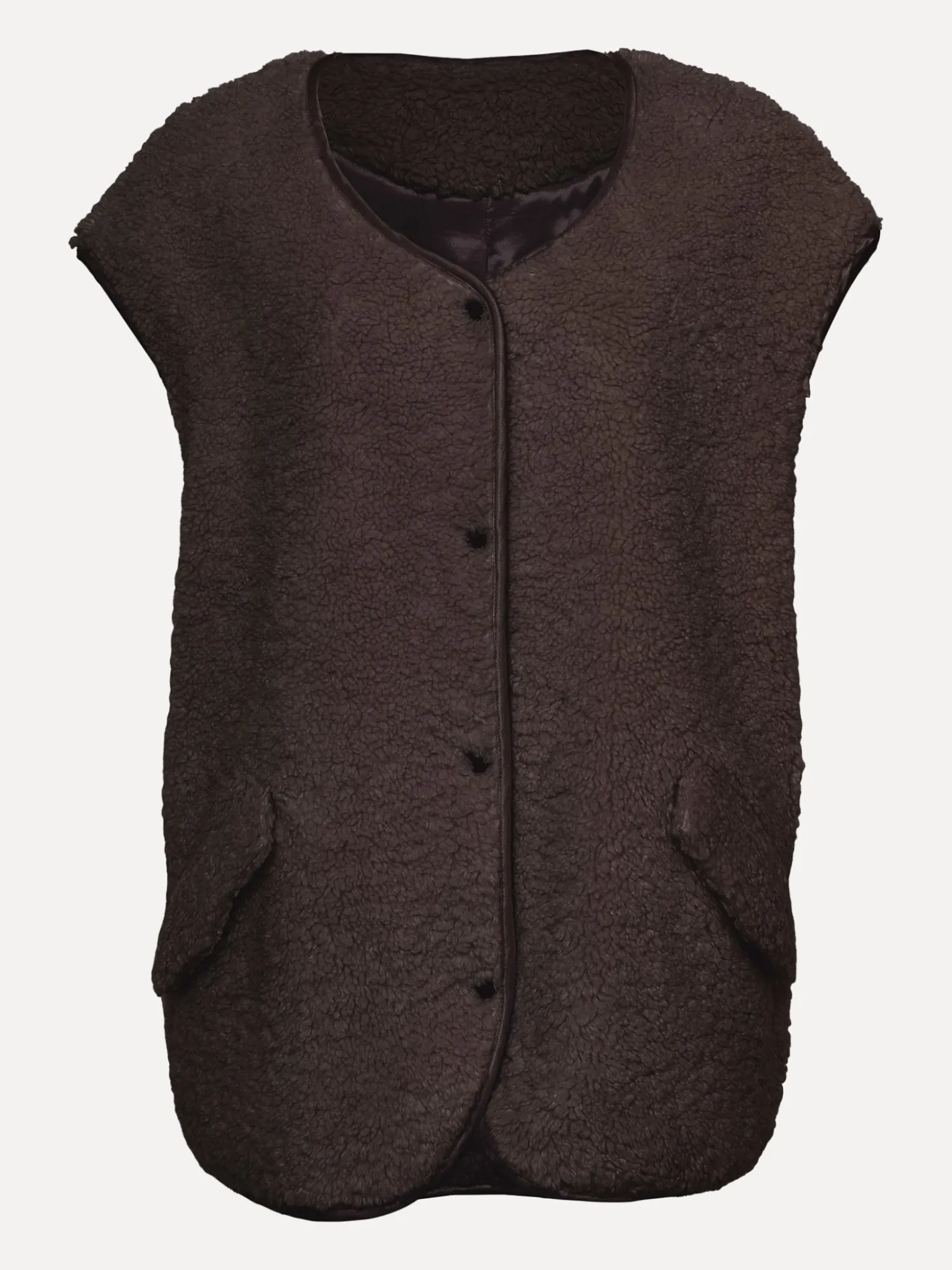 Hot Les Soeurs Mouwloos Teddy Vest Alexander Brown