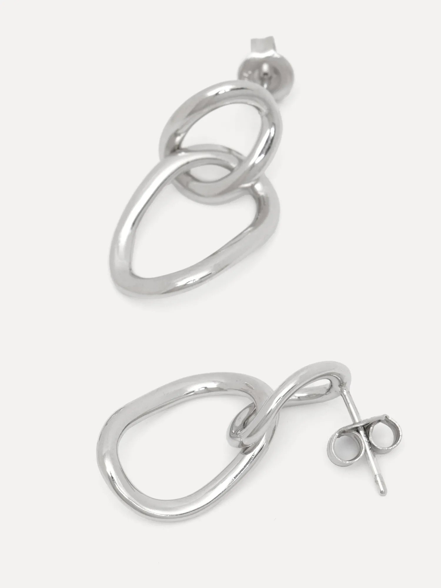 Flash Sale Les Soeurs Oorbel Cara Double Loop Silver