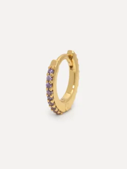 Cheap Les Soeurs Oorbel Jeanne Mini Strass Gold Lilac