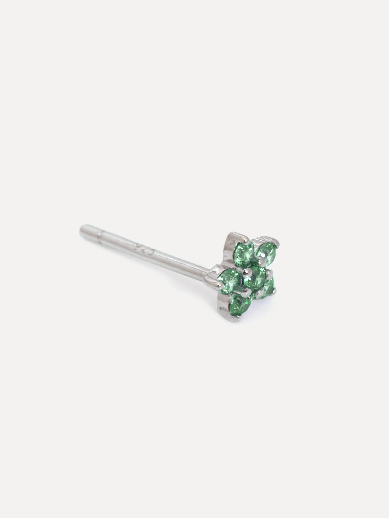 Online Les Soeurs Oorbel Jolie Flower Strass Green Silver